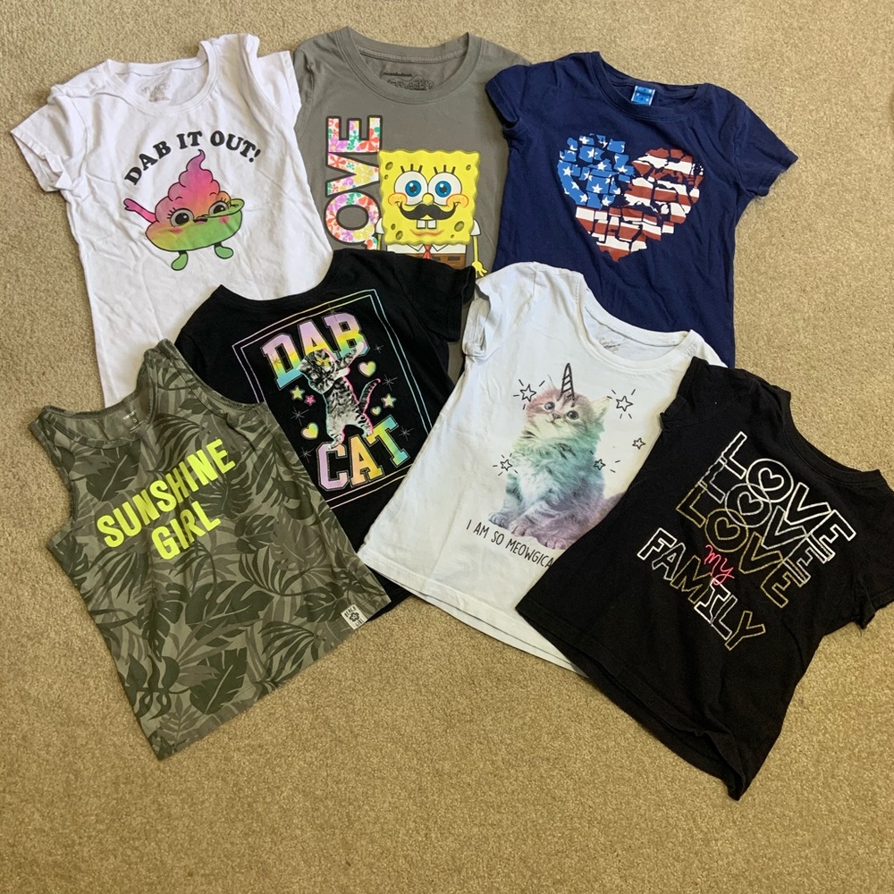 Bundle of Cute Girls Shirts Size 6